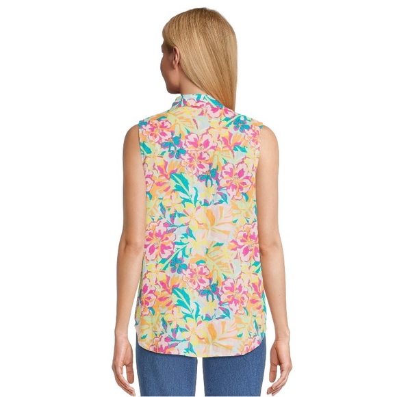 TT Soft lightweight Sleeveless Henley Button down Shirt Size XXL (20) - Picture 3 of 13